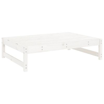 vidaXL Apoio de pés para jardim 120x80 cm pinho maciço branco