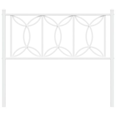 vidaXL Cabeceira de cama 100 cm metal branco