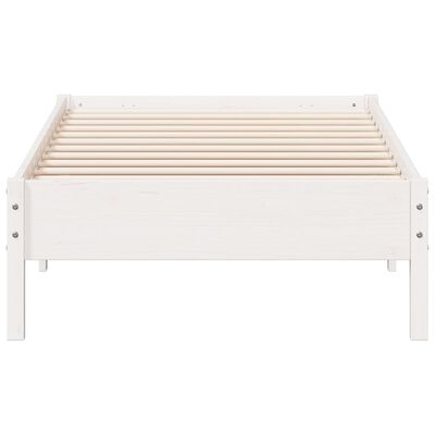 vidaXL Cama sem colchão 90x200 cm madeira de pinho maciça branco