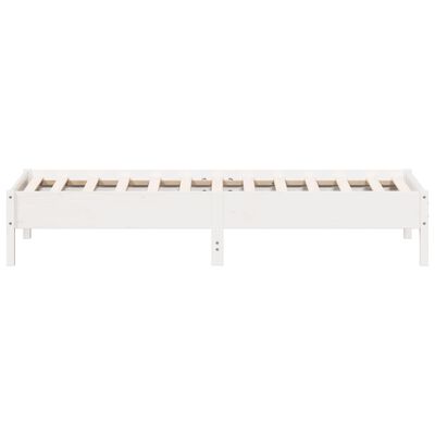 vidaXL Cama sem colchão 90x200 cm madeira de pinho maciça branco