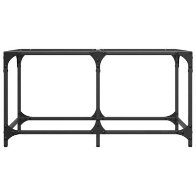 vidaXL Mesa de centro c/ topo em vidro transparente 78,5x40x40 cm aço