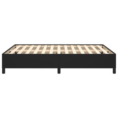 vidaXL Estrutura de cama 140x200 cm couro artificial preto