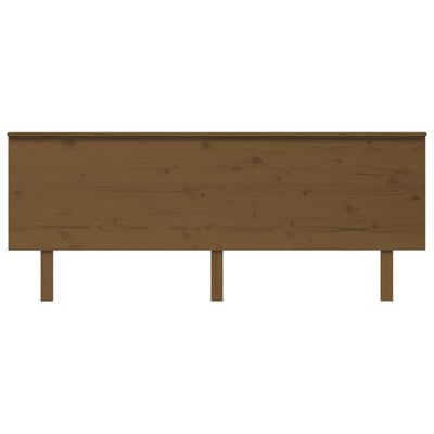 vidaXL Cabeceira de cama 204x6x82,5 cm pinho maciço castanho mel