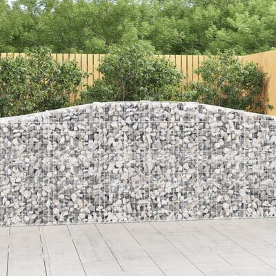 vidaXL Cestos gabião arqueados 2pcs 400x50x100/120cm ferro galvanizado