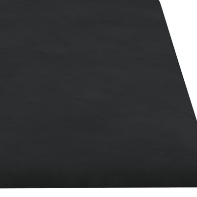 vidaXL Painel de parede 12 pcs 60x15 cm veludo 1,08 m² preto