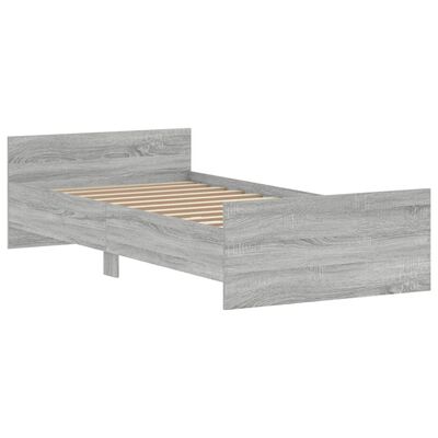 vidaXL Estrutura cama 90x190 cm derivados de madeira cinzento sonoma