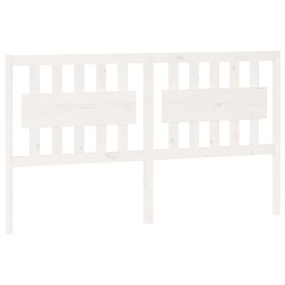 vidaXL Cabeceira de cama 155,5x4x100 cm madeira de pinho maciça branco