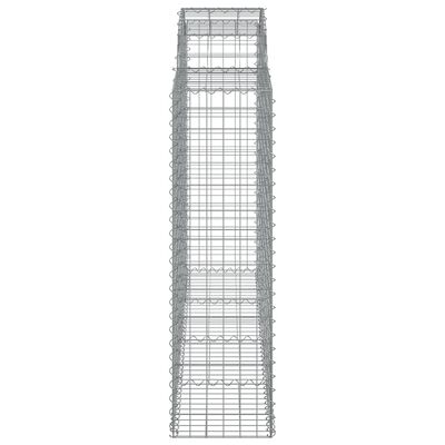 vidaXL Cestos gabião arqueados 7pcs 200x50x140/160cm ferro galvanizado