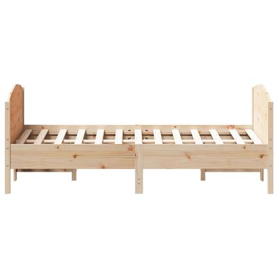 vidaXL Cama sem colchão 140x190 cm madeira de pinho maciça