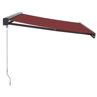 vidaXL Toldo retrátil manual 300x250 cm bordô