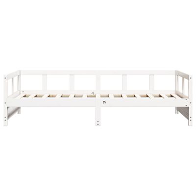 vidaXL Sofá-cama sem colchão 80x200 cm madeira de pinho maciça branco