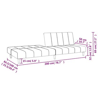 vidaXL Sofá-cama de 2 lugares veludo verde-escuro