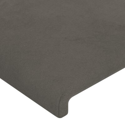 vidaXL Cabeceira de cama veludo 100x5x78/88 cm cinzento-escuro