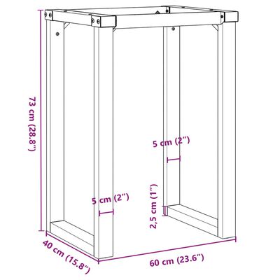 vidaXL Pernas para mesa de jantar estrutura em O ferro fundido