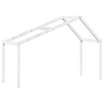 vidaXL Telhado de cama infantil 203x80,5x142 cm pinho maciço branco