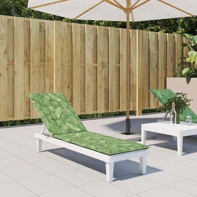 vidaXL Almofadão p/ cadeira de terraço tecido oxford padrão folhas