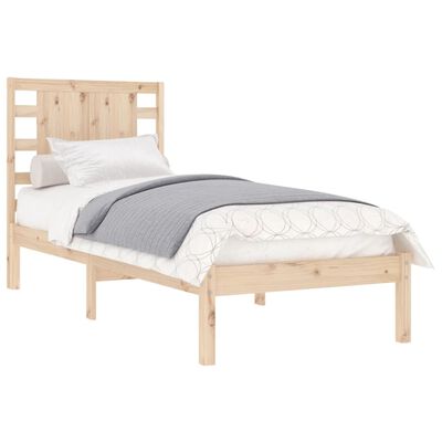 vidaXL Estrutura cama pequena solteiro 75x190 cm madeira maciça