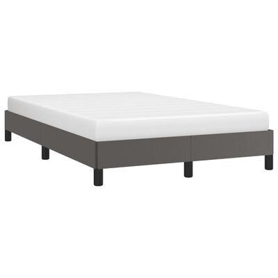 vidaXL Estrutura de cama 120x190 cm couro artificial cinzento