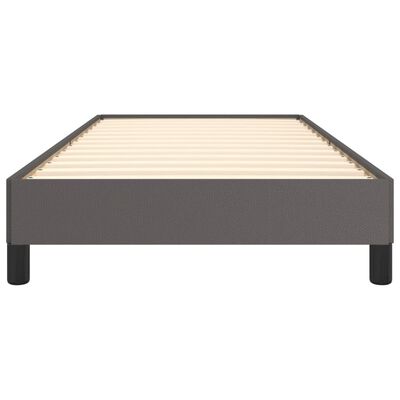 vidaXL Estrutura de cama 90x190 cm couro artificial cinzento