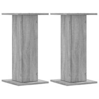 vidaXL Suportes de colunas 2 pcs derivados de madeira cinzento sonoma