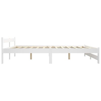 vidaXL Estrutura de cama 160x200 cm pinho maciço branco