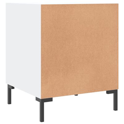 vidaXL Mesa de cabeceira 2 pcs 40x40x50 cm derivados de madeira branco