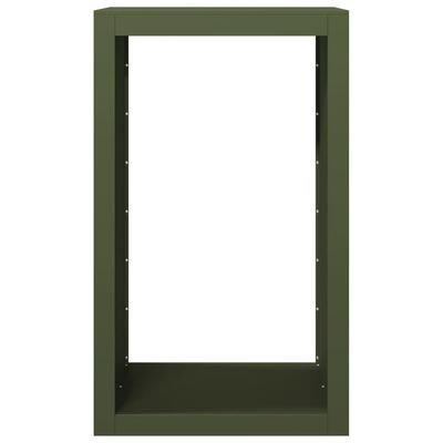 vidaXL Suporte para lenha 60x40x100 cm aço verde