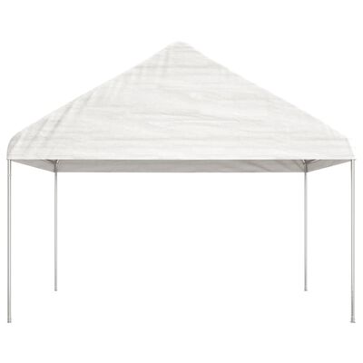 vidaXL Gazebo com telhado 13,38x4,08x3,22 m polietileno branco