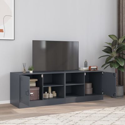 vidaXL Móveis de TV 2 pcs 67x39x44 cm aço antracite