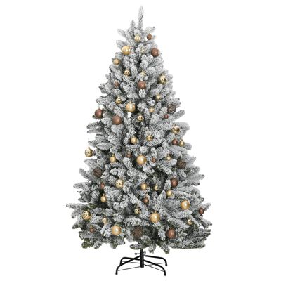 vidaXL Árvore Natal artificial articulada c/ 300 luzes LED+bolas 240cm