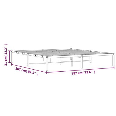 vidaXL Estrutura de cama 180x200 cm metal branco