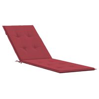 vidaXL Almofadão p/ cadeira de terraço (75+105)x50x4 cm vermelho tinto