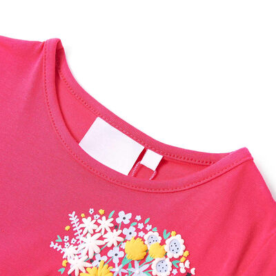 T-shirt infantil rosa brilhante 116