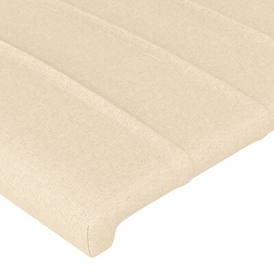 vidaXL Cama com molas/colchão 90x190 cm tecido cor creme