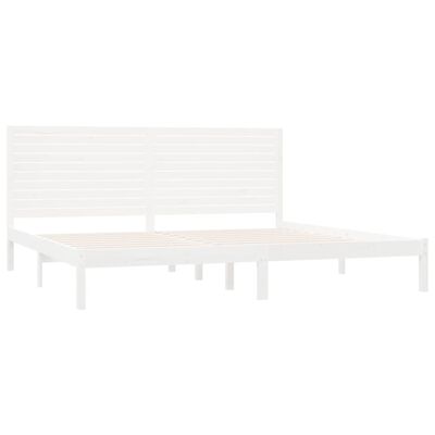 vidaXL Estrutura de cama super king pinho maciço 180x200 cm branco