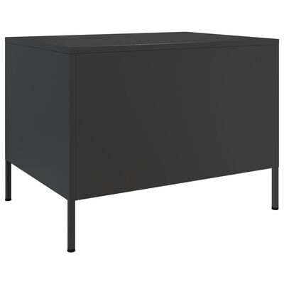 vidaXL Mesa de centro 68x50x50,5 cm aço preto