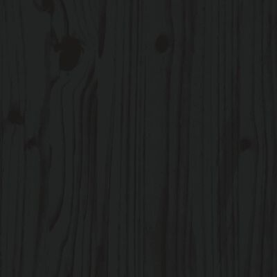 vidaXL Cabeceira de cama 140,5x4x100 cm pinho maciço preto