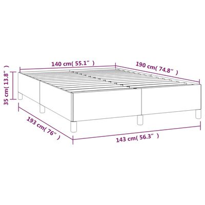 vidaXL Estrutura de cama 140x190 cm veludo cinzento-escuro