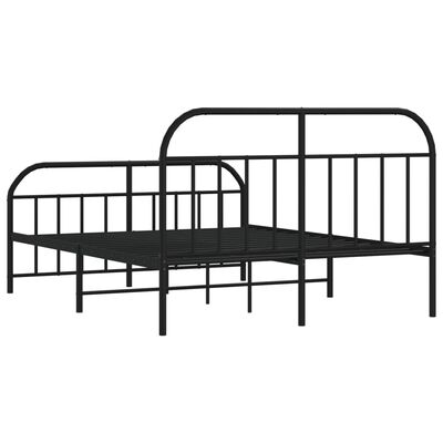 vidaXL Estrutura de cama sem colchão com pés 160x200 cm preto