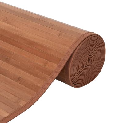 vidaXL Tapete retangular 100x500 cm bambu castanho