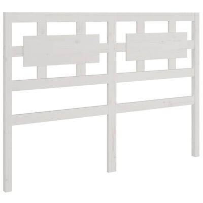 vidaXL Estrutura de cama casal 135x190 cm madeira maciça branco