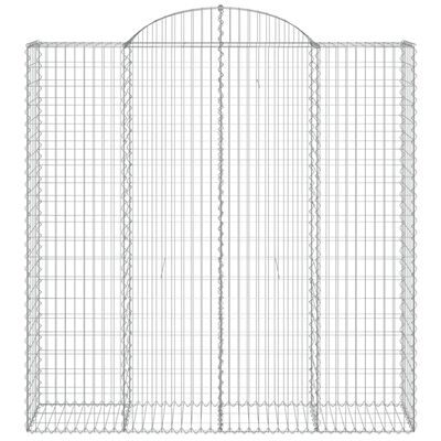 vidaXL Cestos gabião arqueados 10 pcs 200x50x200/220 ferro galvanizado