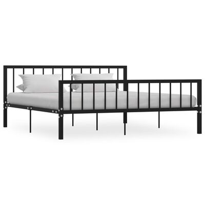 vidaXL Estrutura de cama em metal 180x200 cm preto