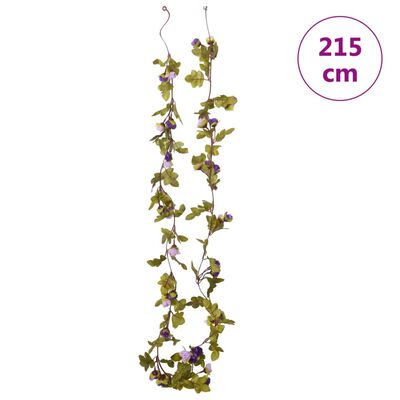 vidaXL Grinaldas de flores de Natal 6 pcs 215 cm roxo claro