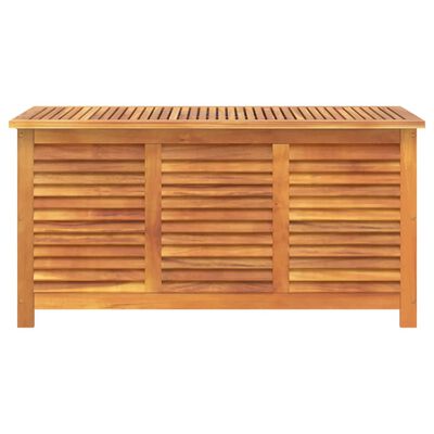 vidaXL Caixa arrumação jardim c/ veneziana 113x50x56 cm acácia maciça