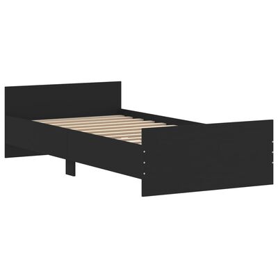 vidaXL Estrutura de cama 90x200 cm derivados de madeira preto