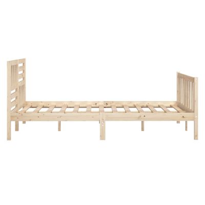 vidaXL Estrutura de cama 140x190 cm madeira maciça