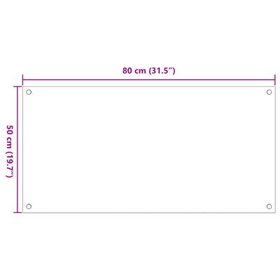 vidaXL Painéis anti-salpicos de cozinha 2 pcs 80x50 cm vidro temp.