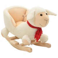 vidaXL Animal de baloiçar ovelha em pelúcia 60x32x50 cm branco