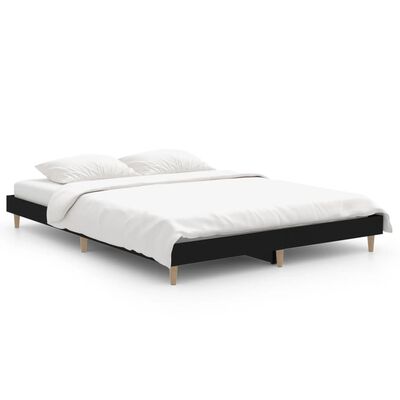 vidaXL Estrutura de cama 140x190 cm derivados de madeira preto